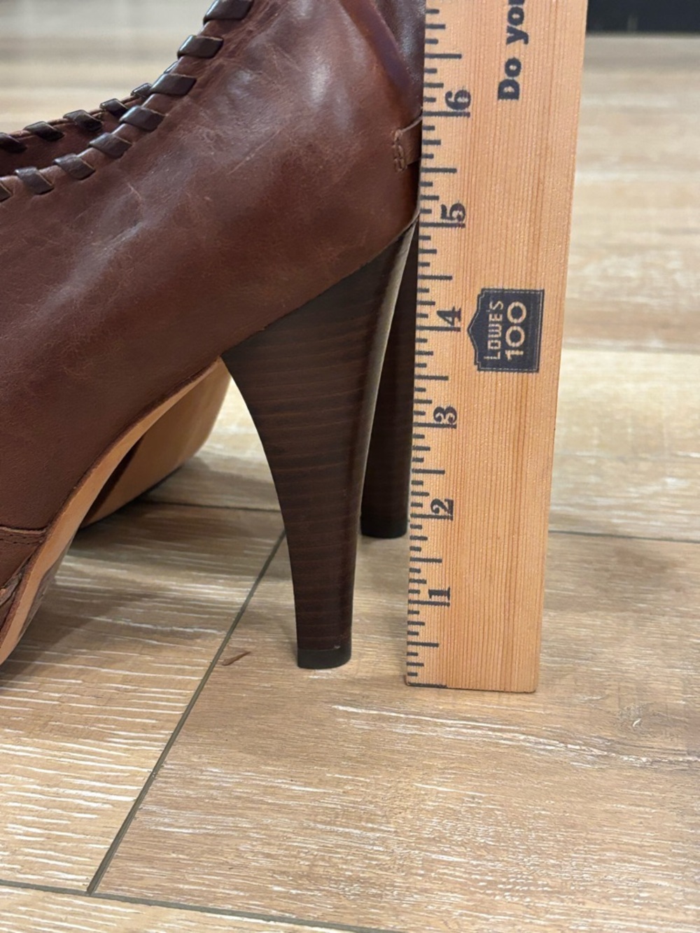 UGG Australia Jamison Brown Leather Whipstitch Platform Booties - Picture 11 of 14